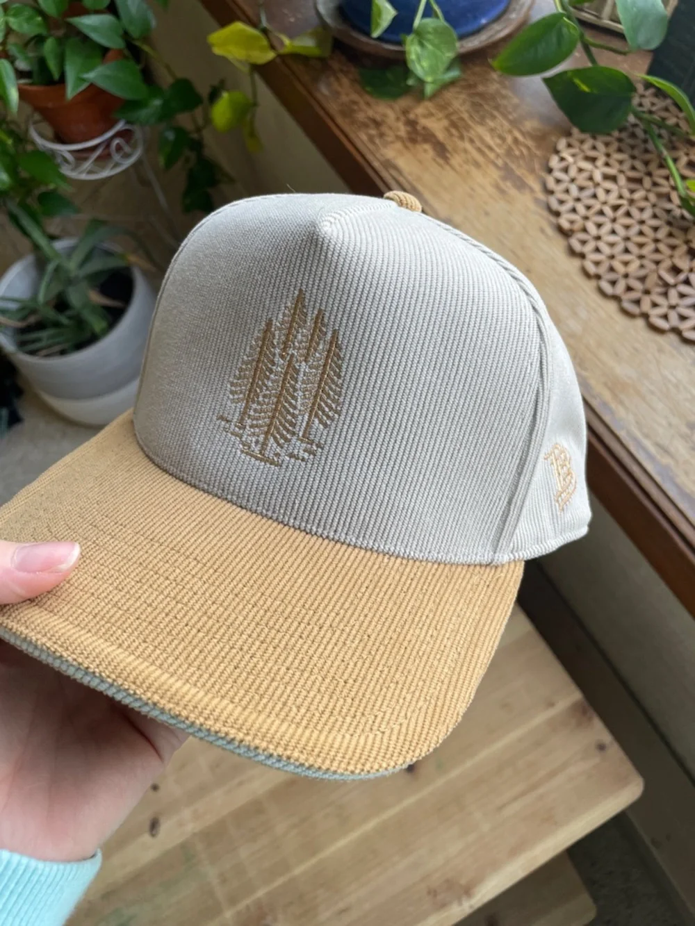 Branded Bills The Pines Curved 5 Corduroy Trucker Snapback Hat NEW - Picture 4 of 8